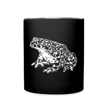 Krötenfrosch Grafik Aquatische Amphibienfrosch Liebhaber - Tasse einfarbig - Schwarz - Vorne