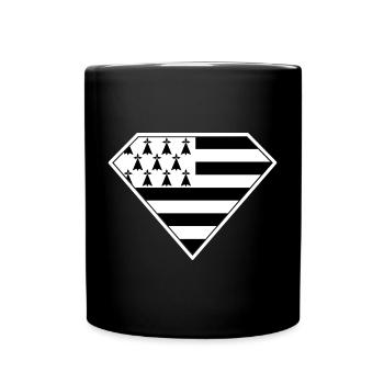 Super Gwenn Ha Du Breizh Cadeau de Bretagne - Mug uni - noir - Devant