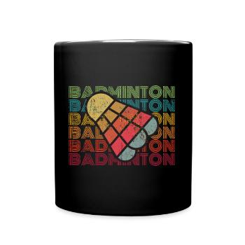 Badminton Rétro - Mug uni - noir - Devant