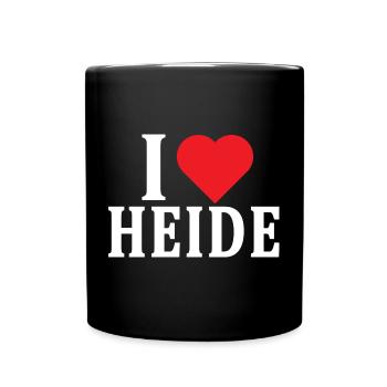 t-shirt J’adore l’idée cadeau du t-shirt Heide - Mug uni - noir - Devant