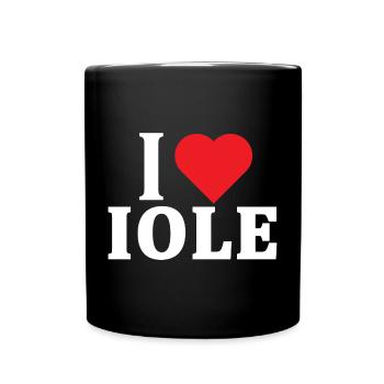 t-shirt J’adore l’idée cadeau du t-shirt Iole - Mug uni - noir - Devant