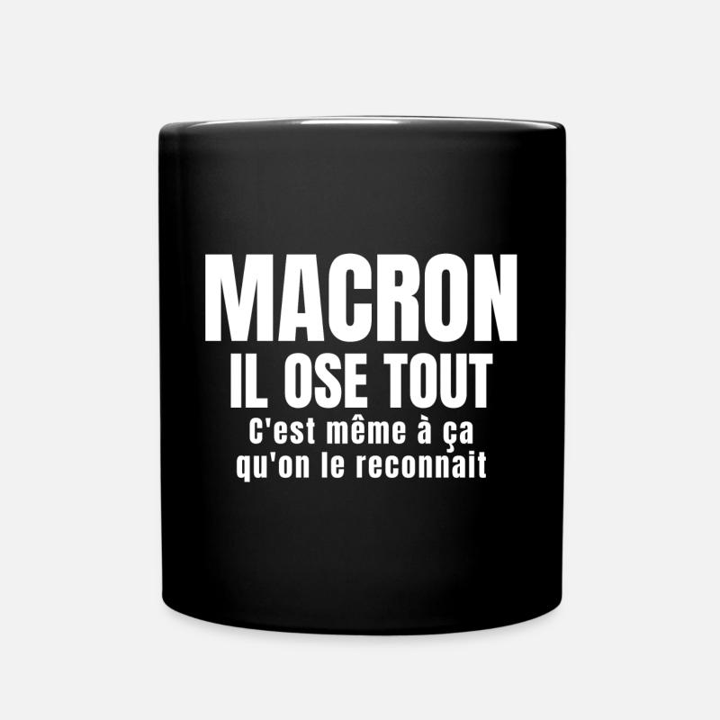 Macron, président, politique - Mug uni - noir