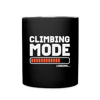 Climbing Mode Kletterer Bouldern Klettern - Tasse einfarbig - Schwarz - Vorne