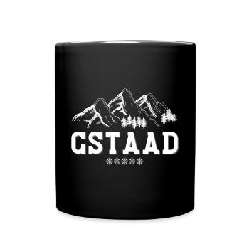 Gstaad, ski resort, winter sports - Full Colour Mug - black - Front