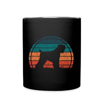 Noir Russian Terrier Vintage Silhouette - Mug uni - noir - Devant