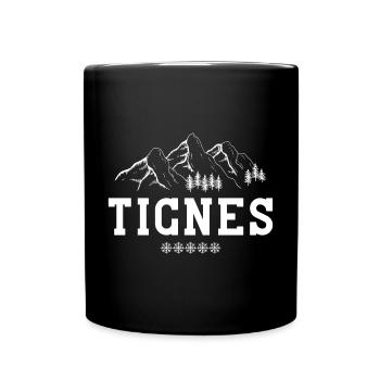 Tignes, skiing, ski resort - Full Colour Mug - black - Front