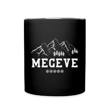 Megève, ski resort, ski resort - Full Colour Mug - black - Front