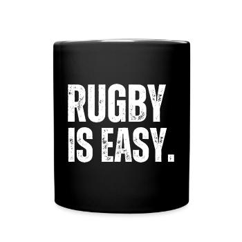 T-shirt marrant Le rugby est Facile - Mug uni - noir - Devant
