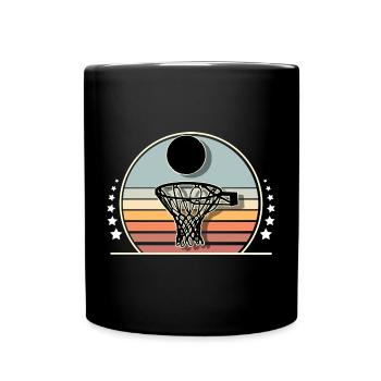 Basketball Basketballer - Tasse einfarbig - Schwarz - Vorne