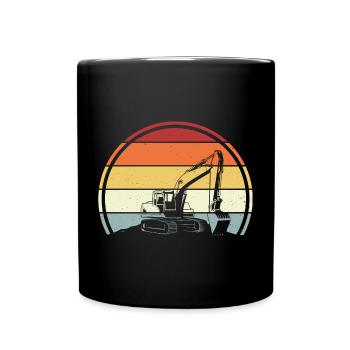 Excavator - Full Colour Mug - black - Front