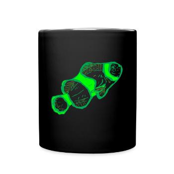 Clownfish on T-shirt - Full Colour Mug - black - Front