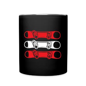 snowboarder "freestyle-snowboard" österreich - Tasse einfarbig - Schwarz - Vorne