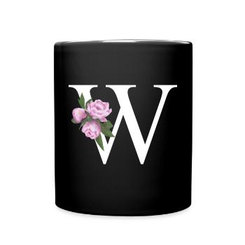 W - Tasse einfarbig - Schwarz - Vorne