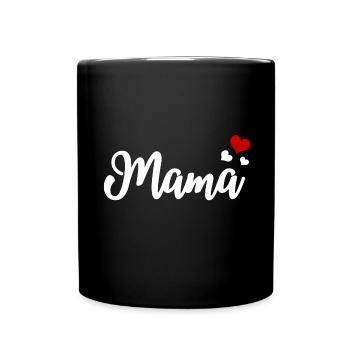 Cœurs de maman - Mug uni - noir - Devant