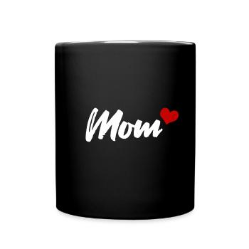 Cœur de maman - Mug uni - noir - Devant