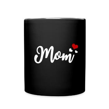 Cœurs de maman - Mug uni - noir - Devant