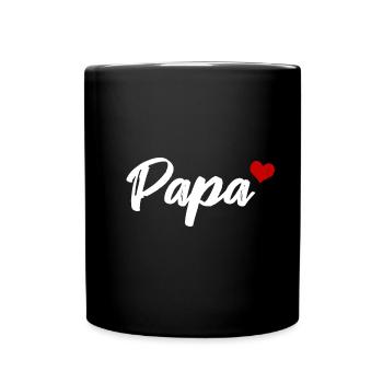 Papa Heart Dear Father - Full Colour Mug - black - Front