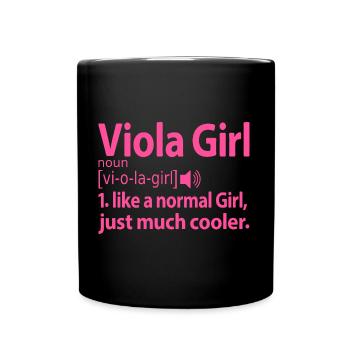 Alto Violoniste Fille Dictons Drôles - Mug uni - noir - Devant