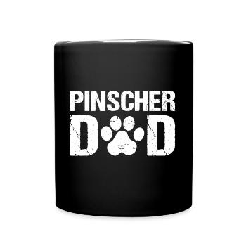 Pinscher Dad Pinscher Hunde - Tasse einfarbig - Schwarz - Vorne