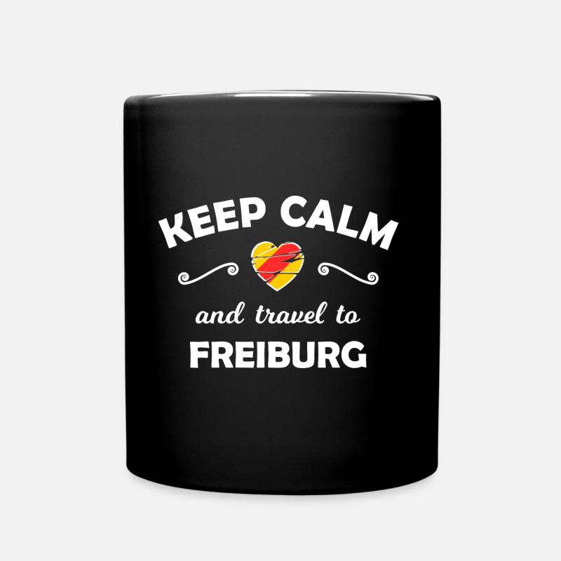 Die Reise nach Freiburg - Tasse einfarbig - Schwarz