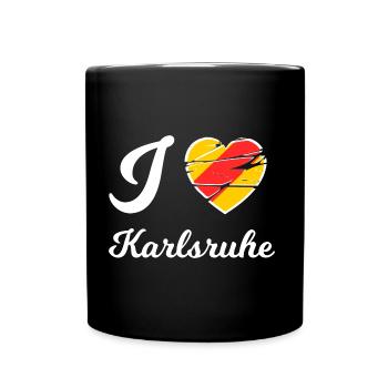 Die Unterstützer in Karlsruhe - Tasse einfarbig - Schwarz - Vorne