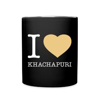 I LOVE Khachapuri - Tasse einfarbig - Schwarz - Vorne