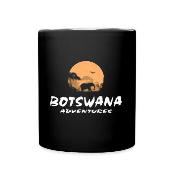 Botswana - Elefant - Tasse einfarbig - Schwarz - Vorne