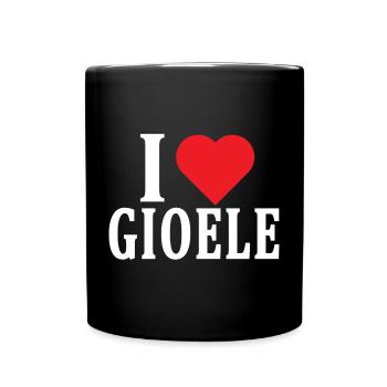 T-Shirt I love Gioele T-Shirt Geschenkidee - Tasse einfarbig - Schwarz - Vorne
