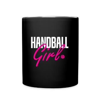 Handballerin Handball Mädchen Handballspielerin - Tasse einfarbig - Schwarz - Vorne
