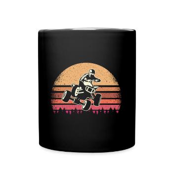 Quad Bike Vintage Quad Rider Offroad ATV - Full Colour Mug - black - Front