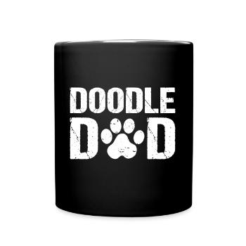 Doodle Dad Doodle Hunde - Tasse einfarbig - Schwarz - Vorne