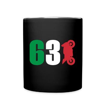63 Moto Sport automobile Italie - Mug uni - noir - Devant