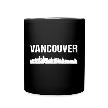 Vancouver Skyline - Tasse einfarbig - Schwarz - Vorne