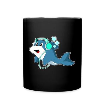 Musique casque Delfin - Mug uni - noir - Devant