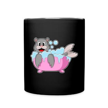 Baignoire de bain à sceller - Mug uni - noir - Devant
