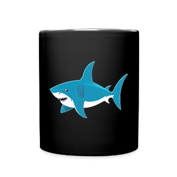 Requin - Mug uni - noir - Devant