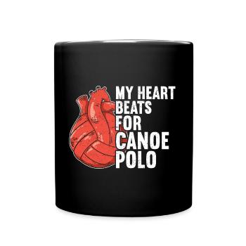 Kanu-Polo - Tasse einfarbig - Schwarz - Vorne