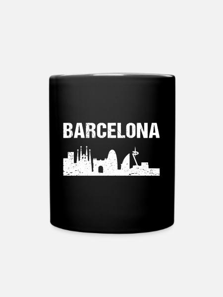 Barcelone Skyline Espagne Barcelone - Mug uni - noir