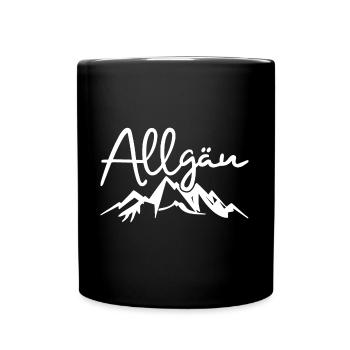 Allgäu Wandern Berge Natur - Tasse einfarbig - Schwarz - Vorne