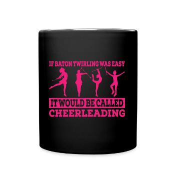 Bâton Twirling Staff Jonglage Gymnastik mit Stab - Tasse einfarbig - Schwarz - Vorne