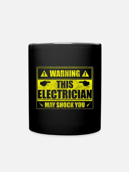 Elektrik Beruf Volt Blitz - Tasse einfarbig - Schwarz