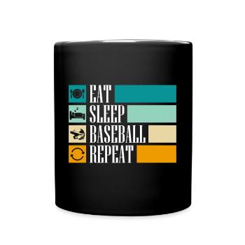 Passe-temps sportif de batte de baseball - Mug uni - noir - Devant