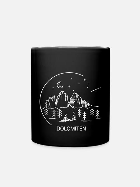 Dolomiten Drei Zinnen Wandern Südtirol Souvenir - Tasse einfarbig - Schwarz