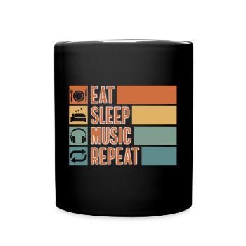 Dj Headphones Songs - Full Colour Mug - black - Front