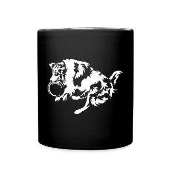 Border Collie "Black Edition" - Full Colour Mug - black - Front