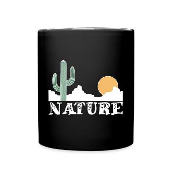 Nature and white desert - Full Colour Mug - black - Front