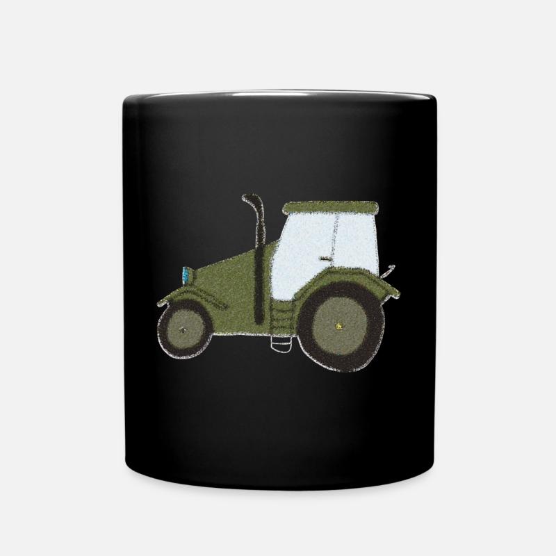traktor oldtimer impressionismus - Tasse einfarbig - Schwarz