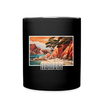 Memory Beach Holiday - Full Colour Mug - black - Front