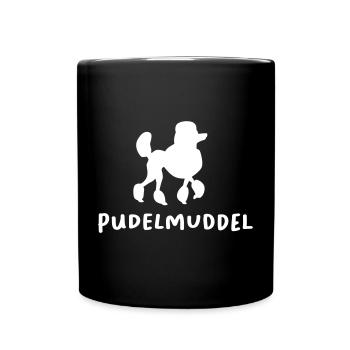 Pudel coole lustige Sprüche Hunde Mutter Fan Hund - Tasse einfarbig - Schwarz - Vorne