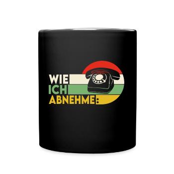 Wie ich abnehme Retro Diät Spruch - Tasse einfarbig - Schwarz - Vorne